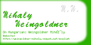 mihaly weingoldner business card